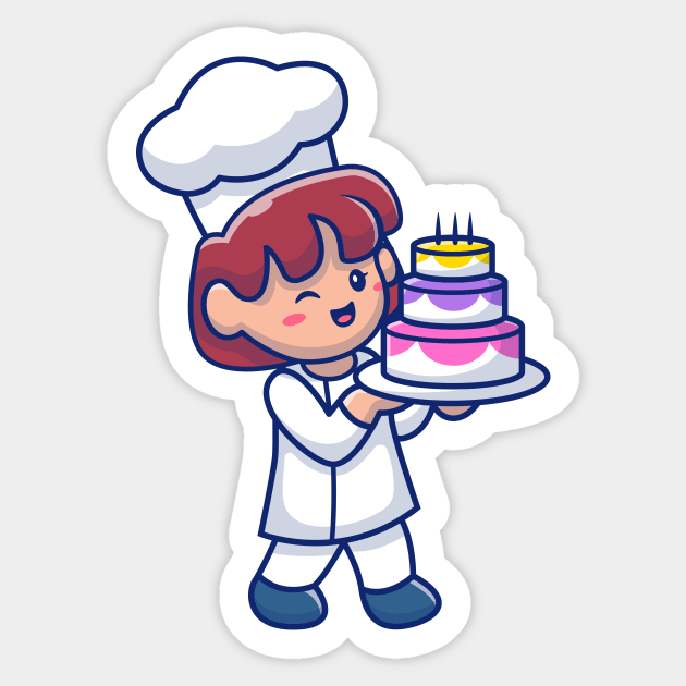 Cute female chef Sticker by Catalyst Labs